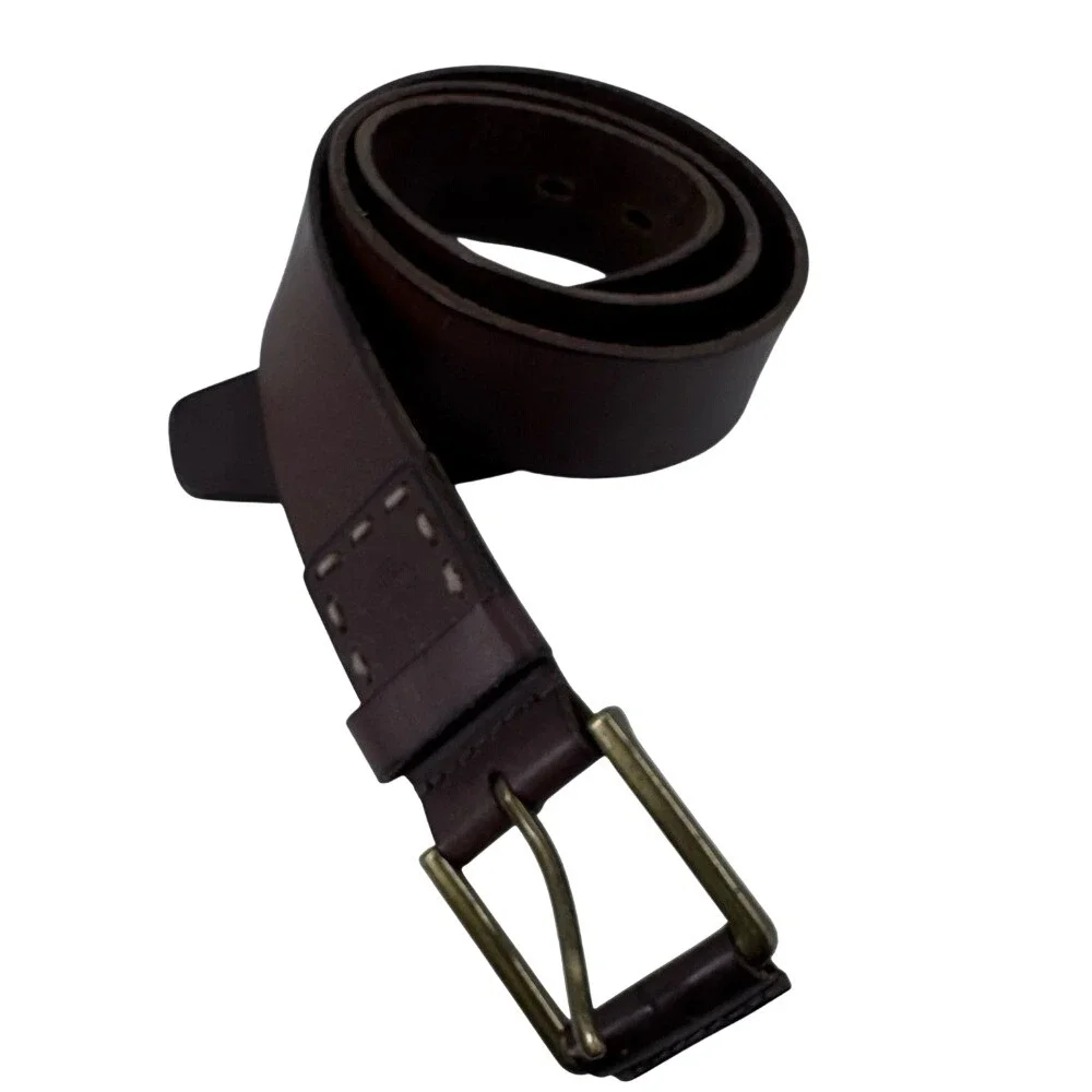 Timberland Genuine Leather‎ Belt with gold Buckle - Brown Size 36